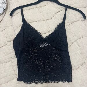 Princess Polly Black Lace Tank Top
